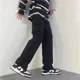 thumbnail image 3 of Pantalones cargo de algodón blanco para hombre, estilo japonés, holgados, de corte recto, de pierna ancha, informales, con múltiples bolsillos, 3 of 4