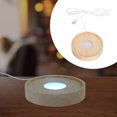 thumbnail image 4 of Weiweiguan LED Glowing Light Base Wooden Luminous Pedestal Creative Crystal Ball Stand, 4 of 6