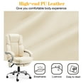 thumbnail image 6 of Homrest Executive Office Chair W/ Adjustable Lumbar Support, Massage Office Chair for Adult,White, 6 of 8