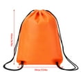 thumbnail image 4 of Drawstring Bag Waterproof Shoe Clothes Storage Pouch Shoe Storage Pouch Sports Non-woven Backpack Rucksack, Orange, 4 of 7