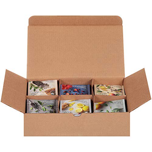 Steep Café Organic Assortment, Black, Green, Herbal Tea, 60 Bags Box