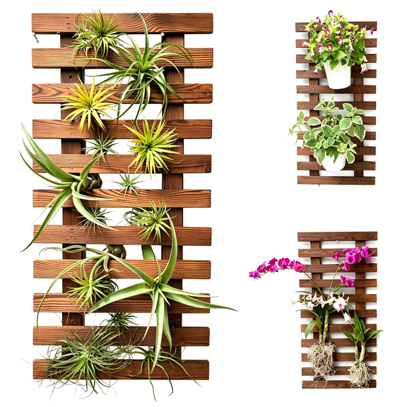 ACDANC Wall Planter-Wooden Hanging Planter for Indoor Plants,Plant Stand,Air Plant Succulent Holder,Vertical Garden. Large Wall Decor for Living Room,Room Decor for Teens,60Cm(23.6")