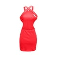 thumbnail image 5 of Aloohaidyvio Skirt Suits for Women,Womens High Neck Hollow Out Wrap Hip Party Dresses Sexy Tight Dresses,Dresses for Women 2024 Party, 5 of 6