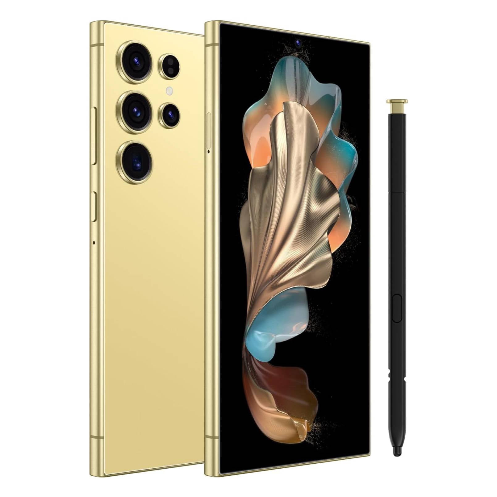 24 Ultra,5G Unlocked Cell Phone,8+256GB Memory Android Phone, 120Hz, 108MP Zoom Camera, Android 14 Smartphone, Built-in G Pen, 6.8 HD Screen,6800mAh Battery Life, Dual SIM/Face ID/GPS
