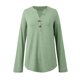 thumbnail image 3 of MHFRRA Camisa de Manga Larga con Cuello En V y Botones para Mujer, Blusa Informal para Otoño e Invierno, Cómoda, de Tela Suave, Elegante, para Uso Diario. Verde Claro, 3 of 7