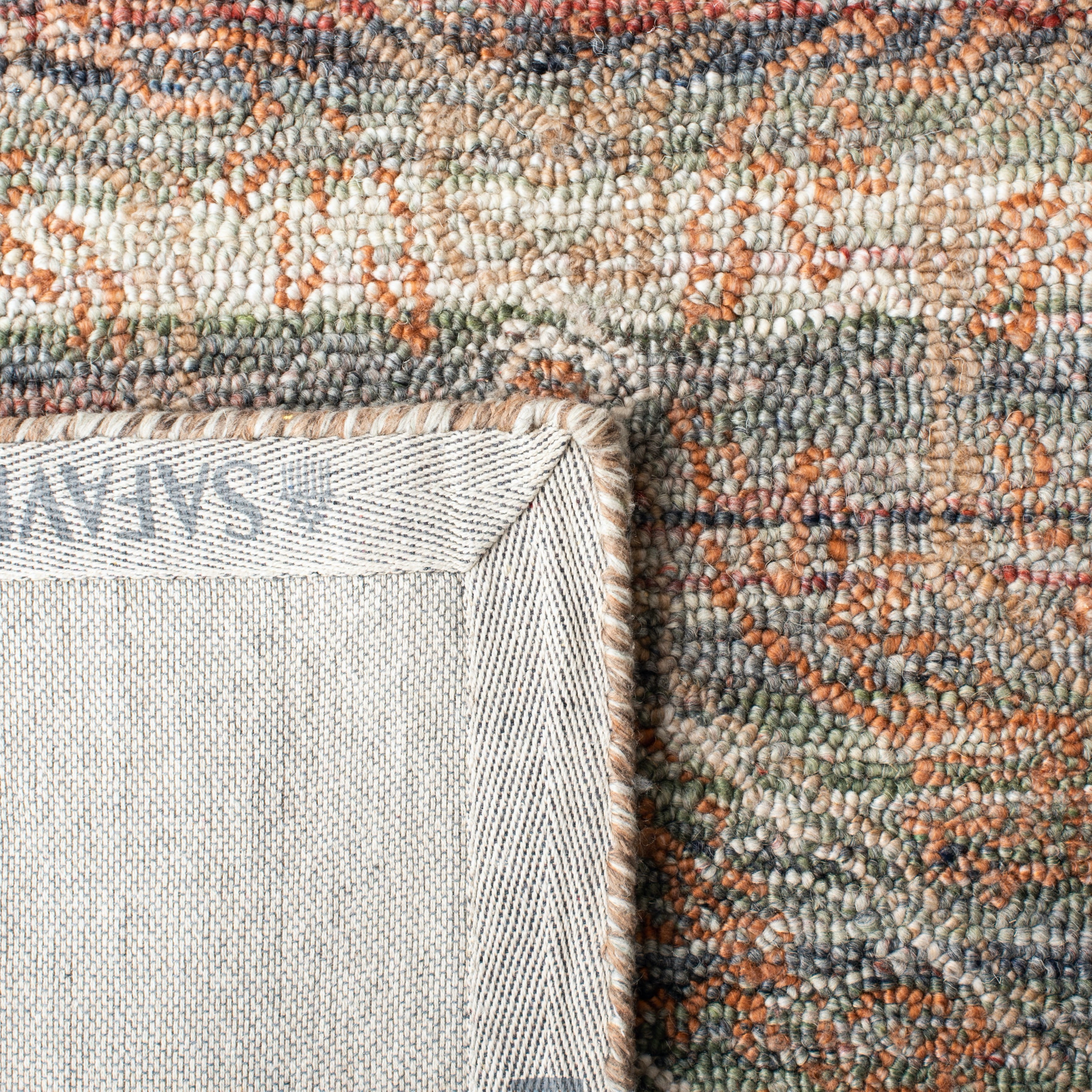 SAFAVIEH Marquee Esmond Geometric Runner Rug, Grey/Rust, 2'6" x 8'
