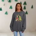 thumbnail image 5 of Women'S Christmas Sweatshirt Holiday Crewneck Long Sleeve 2025 Funny Xmas Pullover Dark Gray Large, 5 of 5