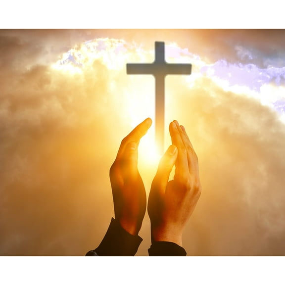 Catholic print picture - PRAYING SH2 - 8" x 10" ready to be framed