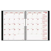 Rediform CB1262C-BLK CoilPRO Monthly Planner- Ruled- 8-1/2 x 11- Black