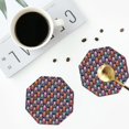 thumbnail image 4 of Honeii Octopus in love Print Leather Coaster Set of 4, Ideal for Safeguarding Your Furniture from Drinks Spills and Effortless cleanup-Octagon, 4 of 6