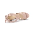 thumbnail image 4 of BLISSFUL STEP Sandales à Talons Hauts Épais à Plateforme à Lacets pour Femmes Rose Poudré (Taille 7), 4 of 6