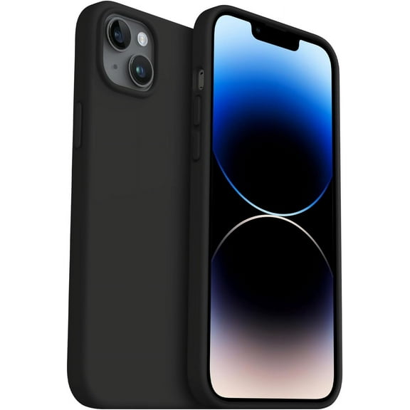 Compatible with iPhone 14 Plus Case, [Upgraded Liquid Silicone] [Soft Anti-Scratch Microfiber Lining] Shockproof Full Body Protective Phone Case for iPhone 14 Plus, 6.7 inch, Black