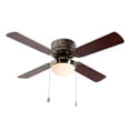 thumbnail image 1 of Ventilador de Techo 42 Níquel 60W 4 Aspas Reversible 1 Luz LámparaYa 22995-4, 1 of 8