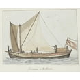 thumbnail image 2 of Abraham-Louis-Rodolphe Ducros 24x20 Black Ornate Framed Double Matted Museum Art Print Titled: Speronare Ship from Malta (1778), 2 of 5