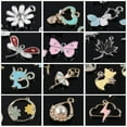 thumbnail image 2 of U8MO 5pcs Enamel Metal Crystal Assorted Charms Pendants Earring Jewelry Findings DIY-46# 18x22mm, 2 of 7