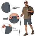 thumbnail image 6 of POENTAB Summer Cargo Shorts for Men Lightweight Outdoor Hiking Shorts for Men Trip Golf Camping Casual with Multi Pockets Gray, 6 of 9