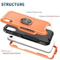 thumbnail image 2 of iPhone XR Case, Dteck Hybrid Rugged Shockproof Case with Ring Holder Kickstand, Compatible with Magnet Car Mount, Support Wireless Charging For iPhone XR,Orange, 2 of 7