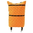 thumbnail image 1 of Portable Foldable Shopping Trolley Bag with Wheel Waterproof Oxford Cloth Tote Pouch, Orange Dot, 1 of 7