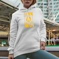 thumbnail image 2 of Born to Win, White Hooded Sweatshirt or Hoodie, Small, 2 of 5