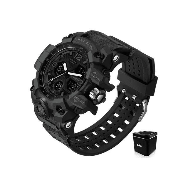 Reloj De Hombre Digital Analogo Deportivo Impermeable Belug, Negro