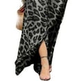 thumbnail image 4 of DYMADE Women Plus Size Leopard Print Long Sleeve Lapel Loose Casual Dress, 4 of 4