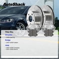thumbnail image 3 of AutoShack Front Brake Rotors, Ceramic Pads & Calipers for Jeep, Patriot 2007-2017, 4WD FWD L4 2.0L 2.4L - Silver Zinc Coated Drilled & Slotted - SilverShield Pro - 11.57" (294 mm), 5-Lug, 3 of 5