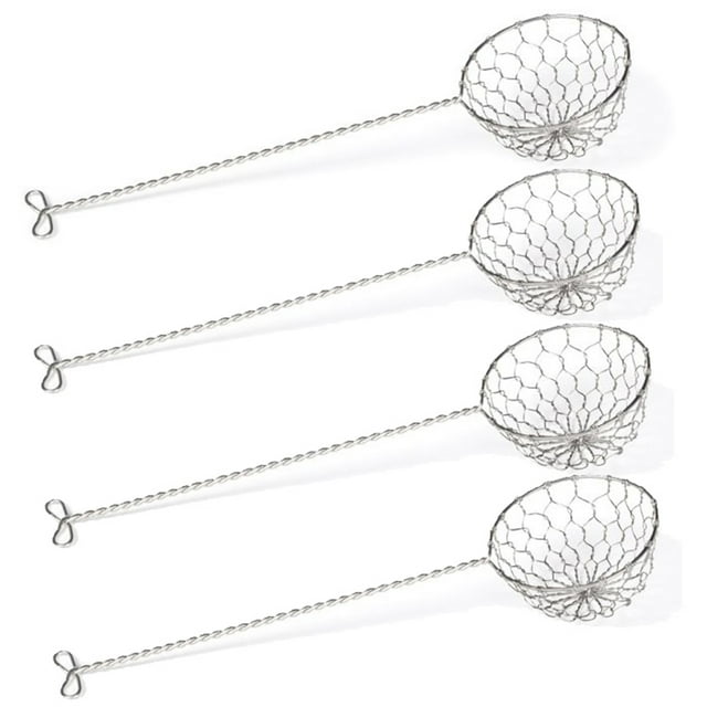 Starfrit - Ensemble de 4 Passoires à Fondue, 2,5 Pouces x 8,5 Pouces, en Acier Inoxydable
