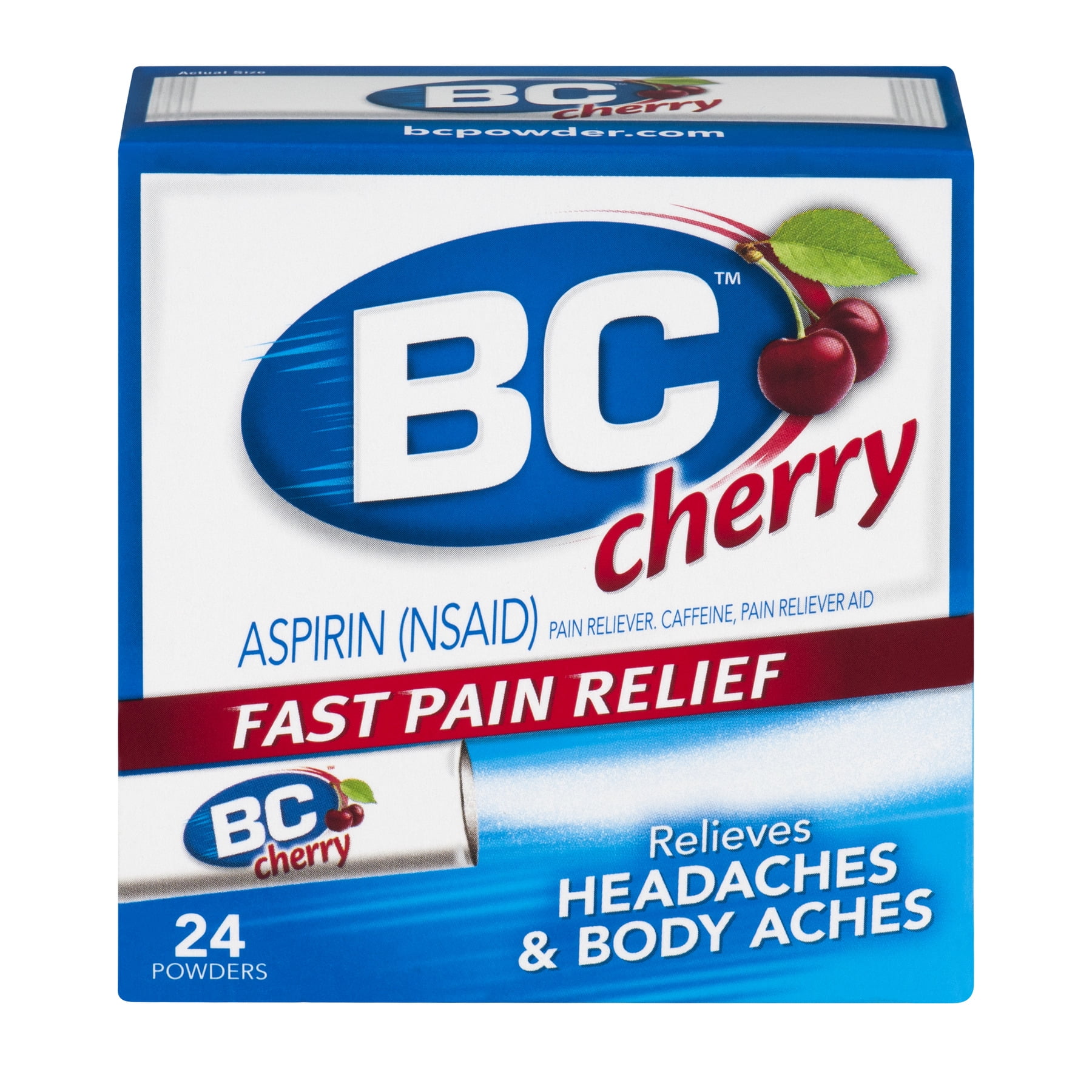 BC Powder Aspirin Fast Pain Relief Cherry 24 CT