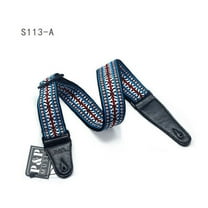 Microseven Embroidery Bohemian Style Cotton Electric Acoustic Guitar Adjustable Soft Strap-A