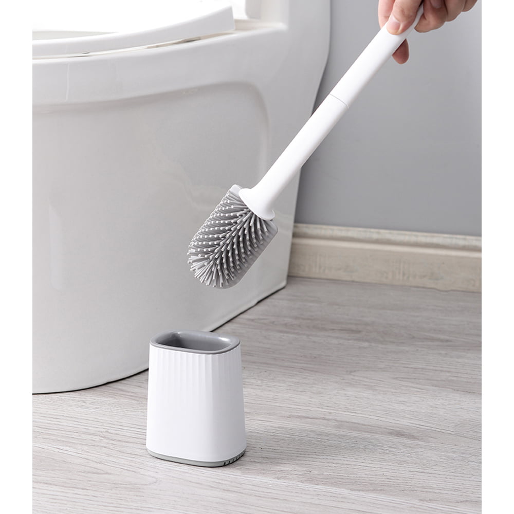 Wholesale Silicone Bathroom Toilet Brush with Holder Floor
