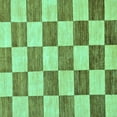 thumbnail image 1 of Ahgly Company Indoor Square Checkered Turquoise Blue Modern Area Rugs, 5' Square, 1 of 4