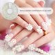 thumbnail image 4 of Adornos para uñas de perlas blancas, pedrería y abalorios de varios tamaños, acrílicos con dorso plano, para manualidades de uñas, joyería DIY, decoración de bodas y manualidades, 4 of 7
