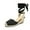 BLACK/BEIGE-CANVAS, variant on Women's Wedge Sandals Platform Close Toe Espadrilles Strappy Ladies 2.5 Inch Sandals Cute Fashion Comfy Beach Vocation Dressy Summer Shoes