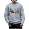 thumbnail image 3 of Mens Hoodies Comfort Wash Sweatshirt Cow Sweatshirt Men Athletic Tops Thick Sweatshirts for Men Cute Fall Halloween Men's Fall And Winter Hoodless Green S, 3 of 6