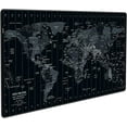 thumbnail image 1 of Mouse Pad Large Gaming Desk Mat Extended Mousepad with Personalized Design Keyboard Pad for Laptop, Computer and PC - 35.4 x 15.7 inches Black World Map, 1 of 5
