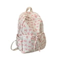 thumbnail image 2 of Butterfly Print Cute Backpack Simple Versatile School Backpack Bookbag with Small Makeup Pouch Preppy Style Campus Daypack for Daily Student & Travel Use, 2 of 10