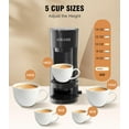 thumbnail image 5 of Single Serve Coffee Maker with Milk Frother for K Cup & Ground, 6-14oz Brew Sizes, Auto-Off, 5 of 8