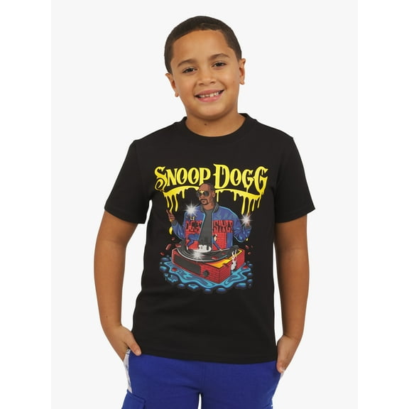 Dogg Supply Boys Short Sleeve Turntable Drip Graphic T-Shirt, Sizes XS-XXL