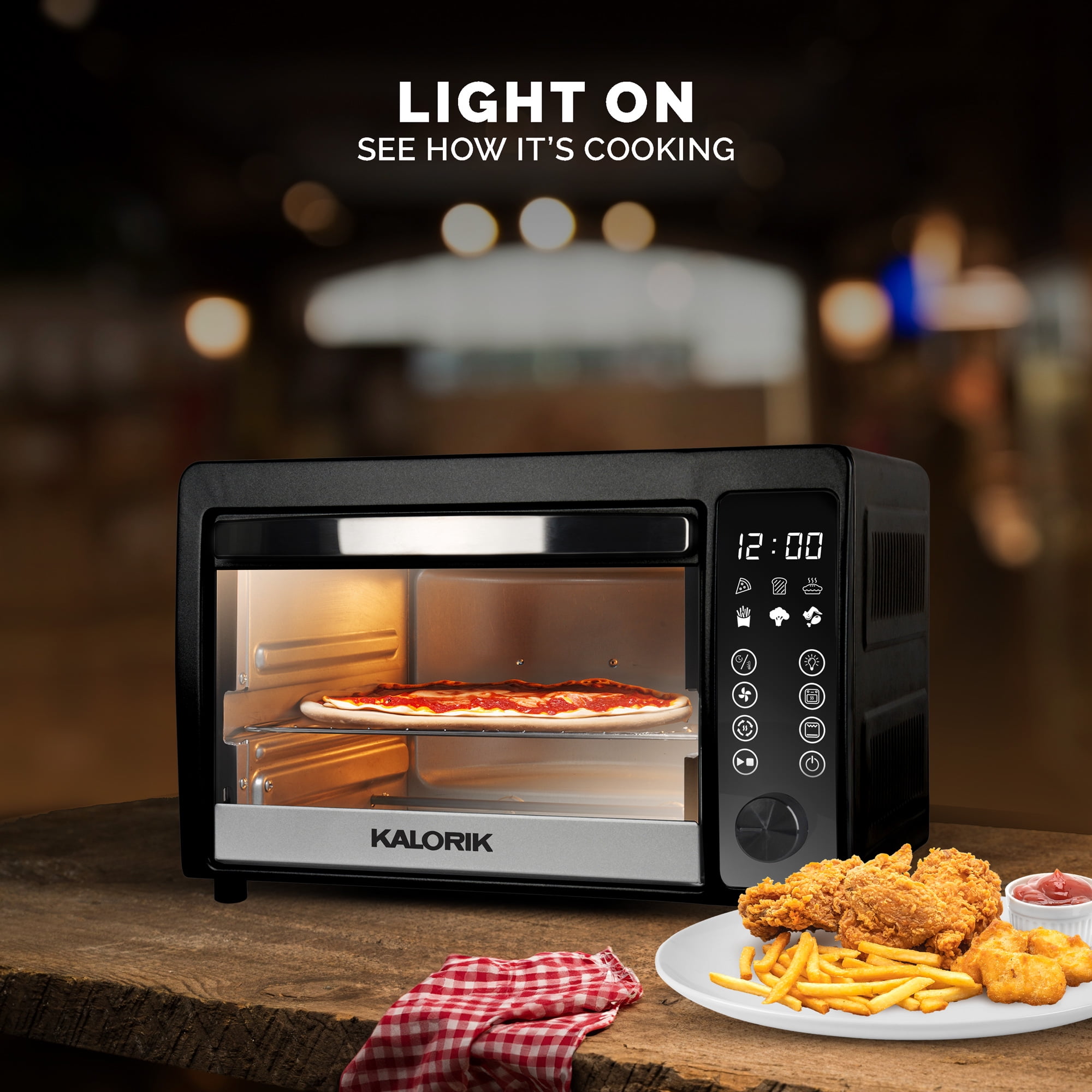 Kalorik® 22 Quart Touchscreen Air Fryer Toaster Oven, Stainless Steel