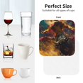 thumbnail image 6 of Pofeuu Colorful Bull Western Man Print Coasters for Drinks, 4Pack PU Leather Coasters, Bar Drink Coasters for Tabletop Protection, Furniture from Damage-Square, 6 of 6