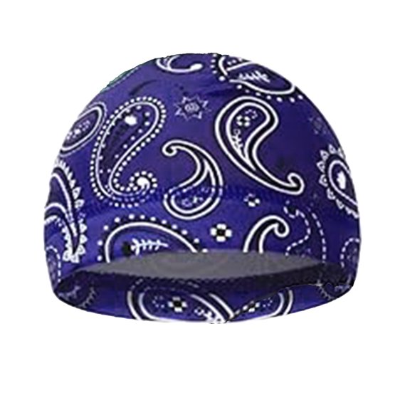 Men's Paisley Bandana Skull Cap - Cooling Sweat-Wicking Hat for Sports, Motorcycle, Construction & Swimming