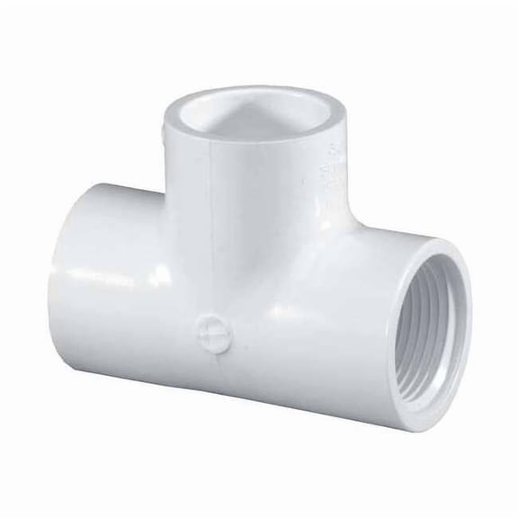 Manufacturer Varies PVC Tee, Socket x FNPT x Socket, 3/4 in Pipe Size 403007