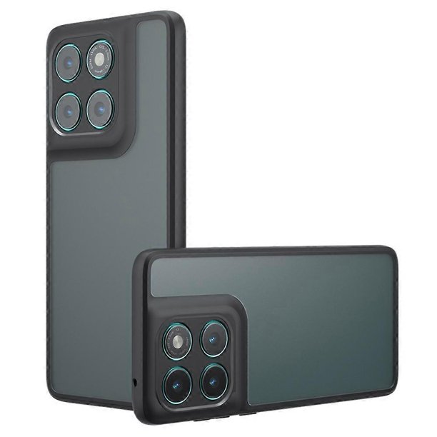 For Motorola Edge 60 5G 60 Fusion 5G Case Skin-Touch TPU + PC Matte Phone Shell, Transparent Black