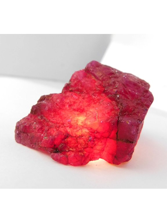 256 Ct Natural Red Ruby Rough Earth Mined CERTIFIED Loose Gemstone Gift For Dad