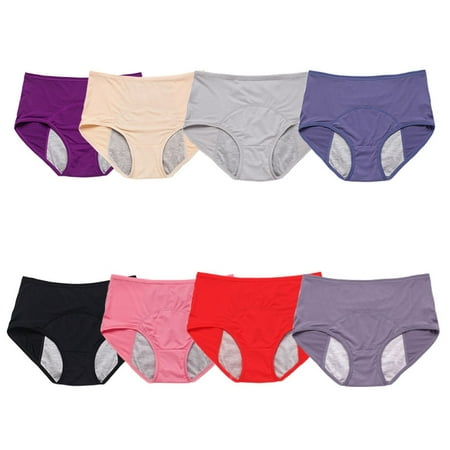 JGQJGAK Plus Size Underwear for Women  Leakproof Ladies Underwear Everdries Leakproof for Over 60#S with 8Pcs