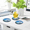 thumbnail image 7 of GZHJMY 4 Pieces Wooden Drink Coasters, Round Absorbent Coasters for Home Cafe Bar Table Dinner Decor, Switzerland Matterhorn, 7 of 7
