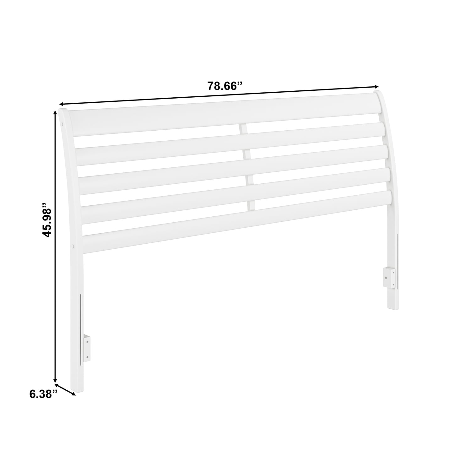 AFI Savannah King Solid Wood Headboard with Attachable Charger, White