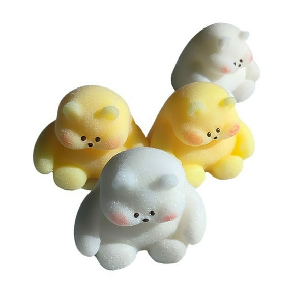 Squishy Stress Toys, Soft Slow Rising, Bear Design, Taba Squishy Toys Ultra Soft Squishy Fidget Toys Silicone Squeeze Toys for Stress Relief