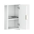 thumbnail image 6 of Kathy Ireland Home by Bush Furniture Madison Avenue 60W Writing Desk with Hutch-Color:Pure White, 6 of 8