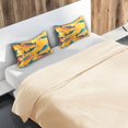 thumbnail image 5 of Yayeee Pillowcase Queen Size Set of 2 Satin Wrinkle Resistant Pillow Case, Yellow Sardines Pattern, 5 of 7